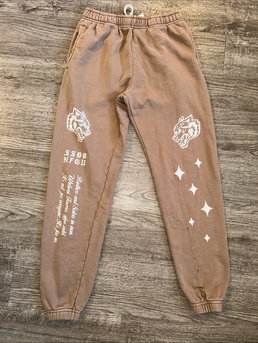 Dark Sport SHE Limited Edition Joggers Brown Graphic Sweatpants Small